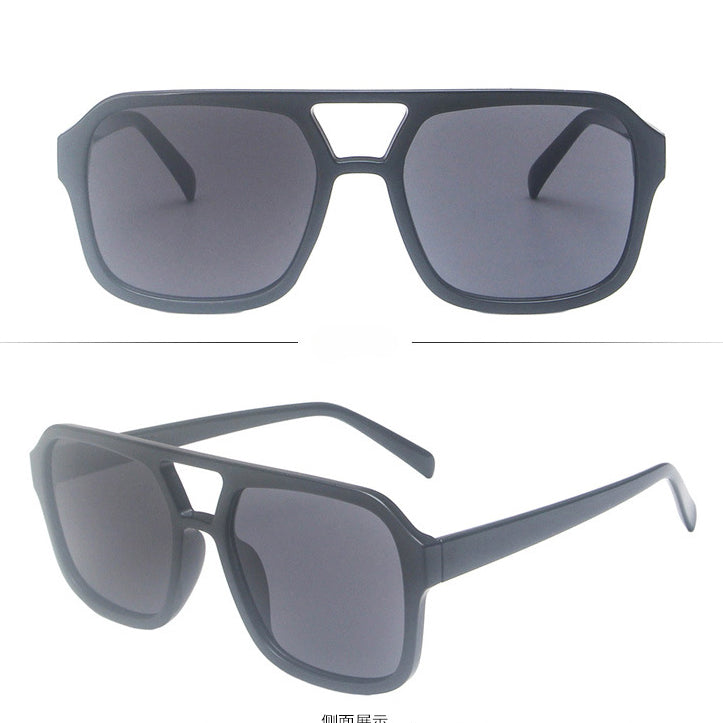 Wholesale Leopard Print Double Bridge PC Sunglasses